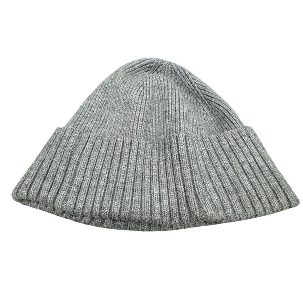 time & tru gray beanie hat polyester blend one size soft READ